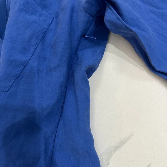 Zara Women’s Wrap Cross Long Sleeve Mini Dress Royal Blue Size XS EUC Side Zip - Picture 5 of 10